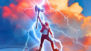 Thor: Love and Thunder, Chris Hemsworth as Thor, 2022 Movies, Stormbreaker, Thor Hammer, Marvel Comics, Marvel Superheroes, Lightning, 4K wallpaper