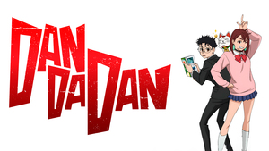 Dandadan, White background, Anime couple, Momo (Dandadan), Okarun (Dandadan), Netflix series, 4K wallpaper