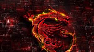 Dragon, Fire, Red background, Grid, 3D background, Dark red, 4K wallpaper