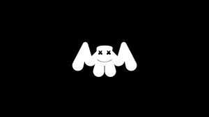 Marshmello, Logo, AMOLED, Black background, 4K wallpaper